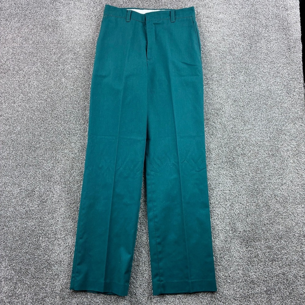 Vintage 70s Dee Cee Pants Mens 30x31 Green Workwear Chino Trousers Made in USA
